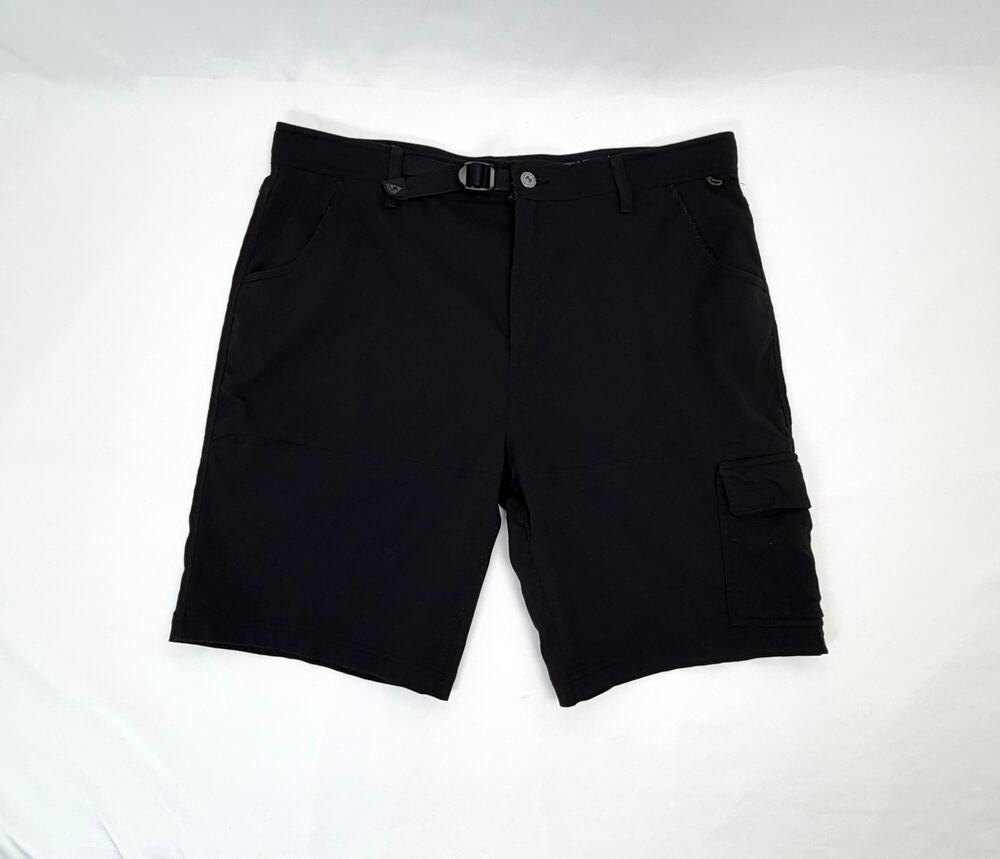 Gerry Mens Size 38 Black Cargo Shorts Hiking Outdoor Stretch Belted 9 Inseam